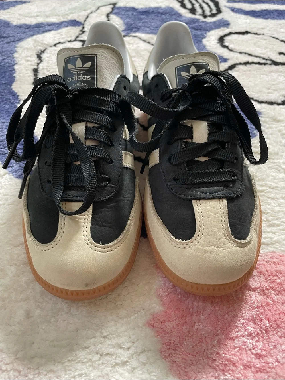 Adidas Samba OG Core Black / Wonder White / Silver Metallic Women's US 6